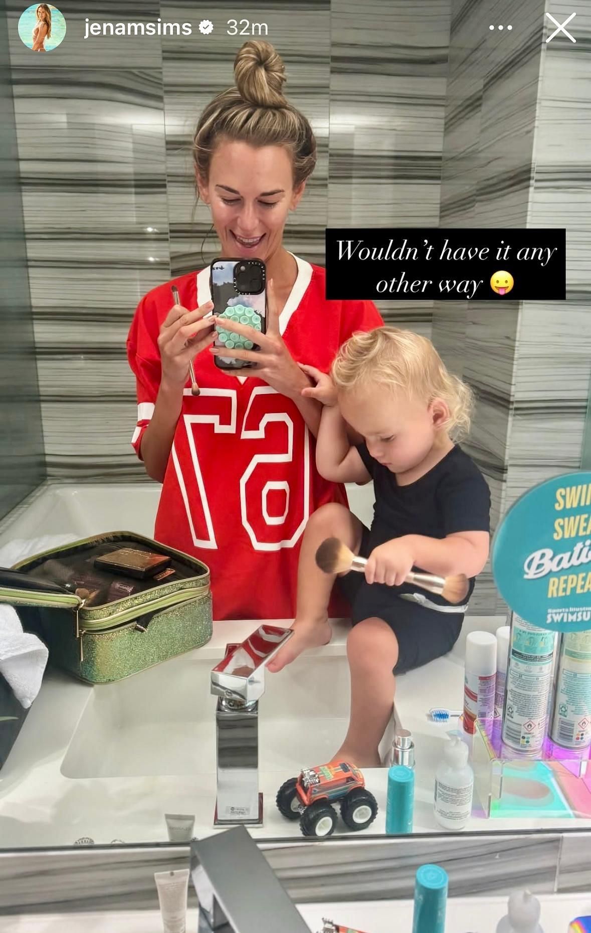 Jena Sims's Instagram story - Source: IG@jenamsims